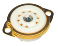 Tube socket chassis Noval gold plated